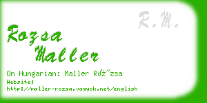 rozsa maller business card